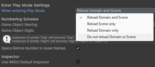 [Unity6] エディタの実行が劇的に速くなるEnter Play Modeの設定